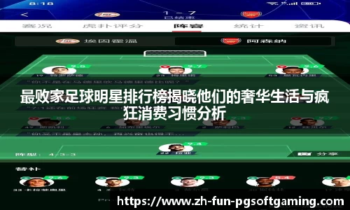 最败家足球明星排行榜揭晓他们的奢华生活与疯狂消费习惯分析